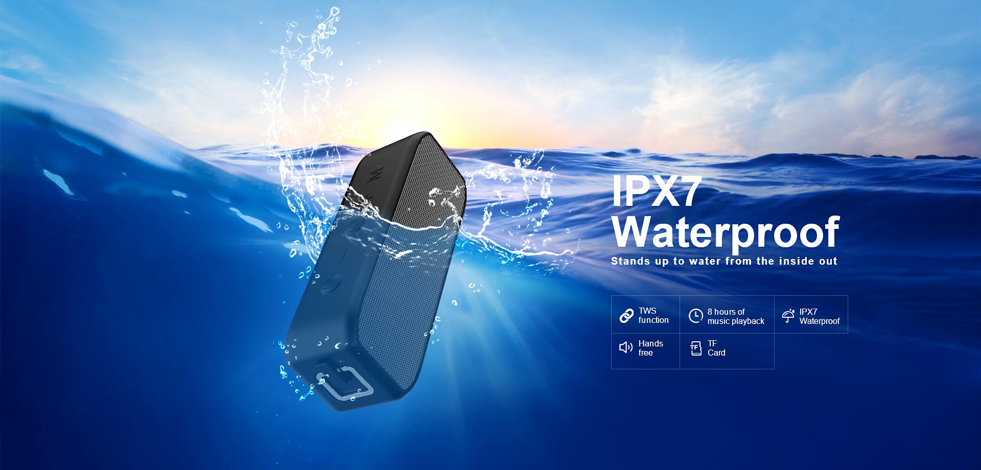 IPX7 Waterproof Bluetooth Speaker