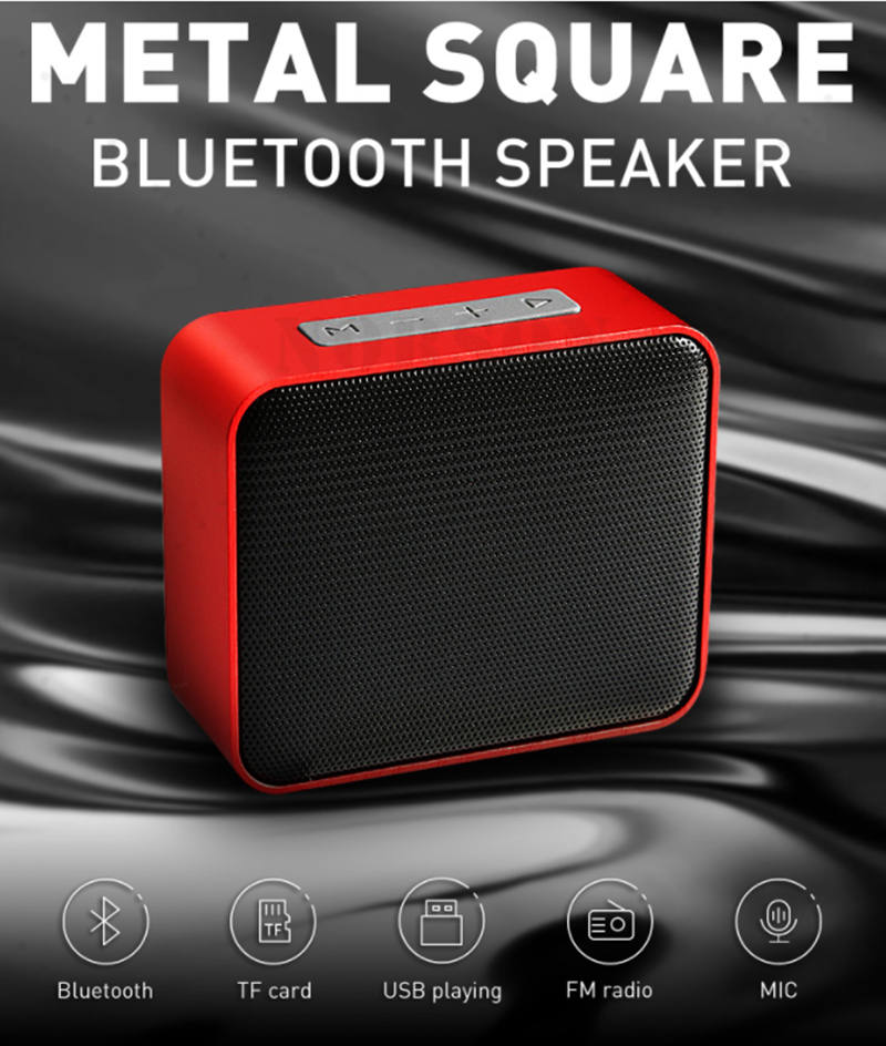 metal square bluetooth speaker