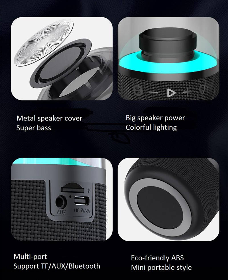 bluetooth speaker with led lights