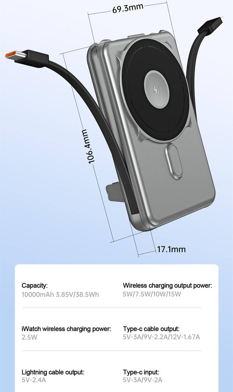 Magsafe Wireless Charger Powerbank 10000mAh