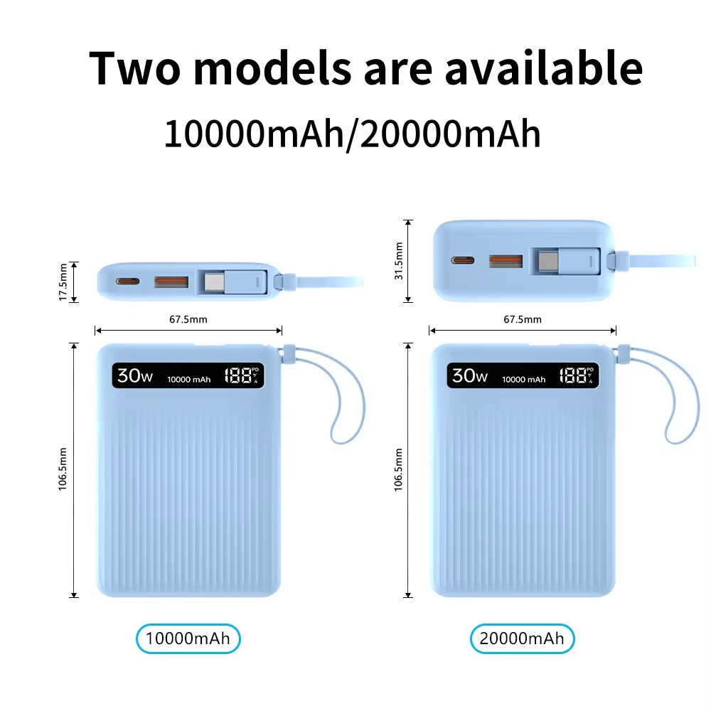 2025 New Trending Designs Super-Fast Charging Charger 10000mAh PD30W Powerbank