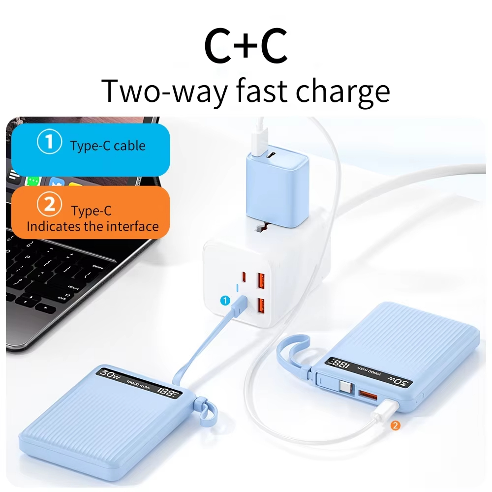 2025 New Trending Designs Super-Fast Charging Charger 10000mAh PD30W Powerbank