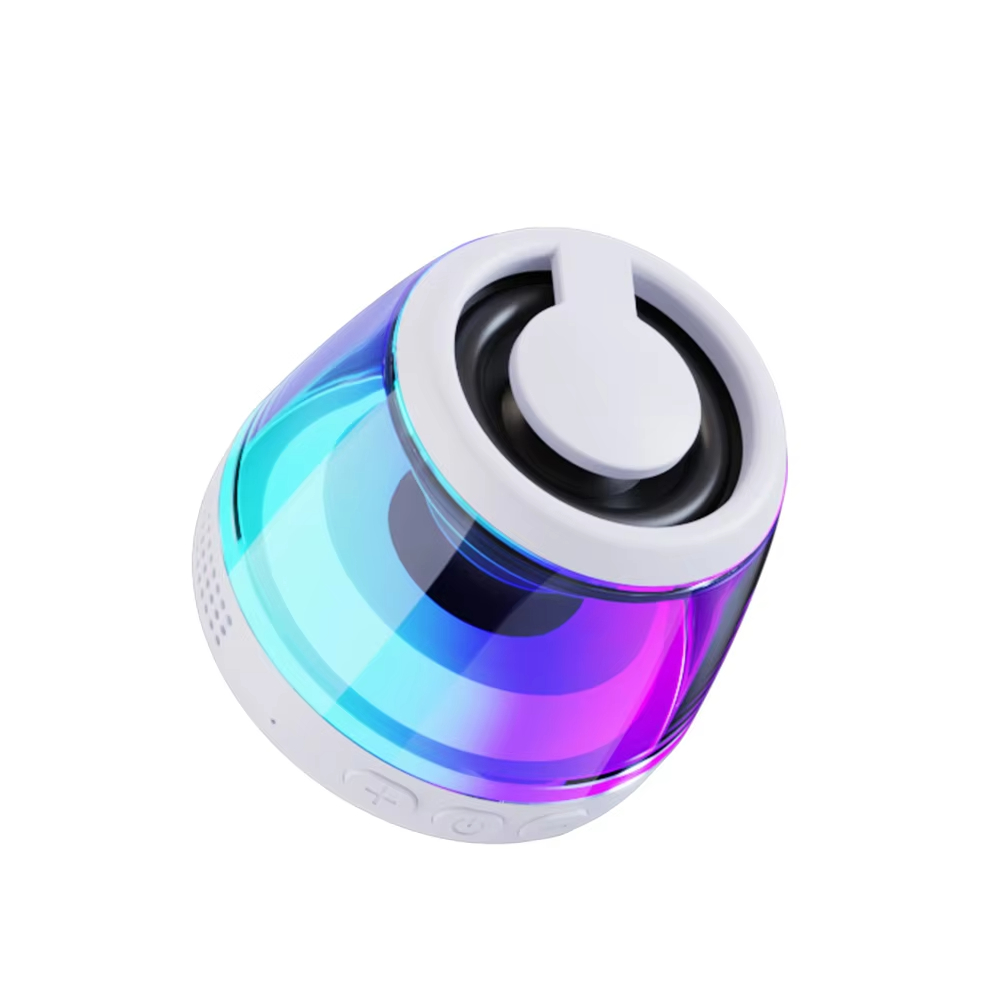 Magnetic speaker with mobile phone holder and portable RGB light speaker