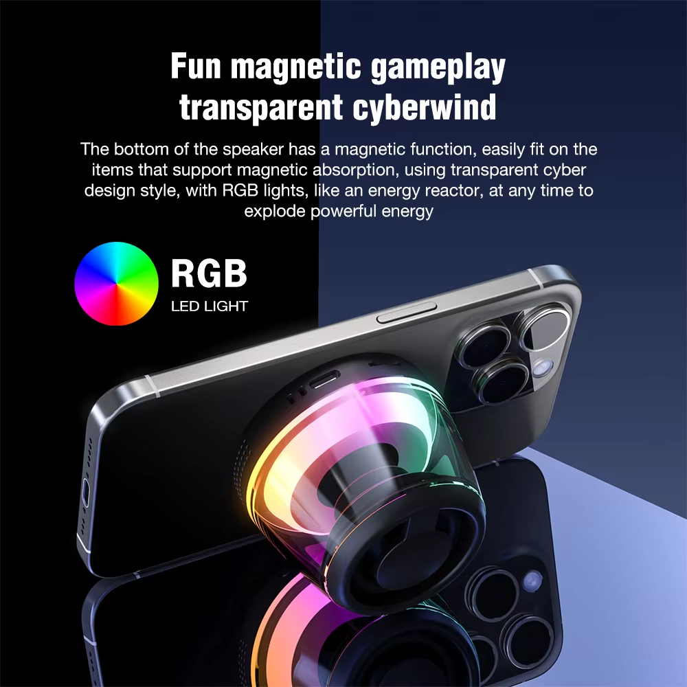 Magnetic speaker with mobile phone holder