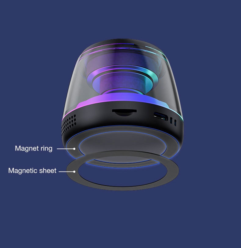 Magnetic speaker with mobile phone holder