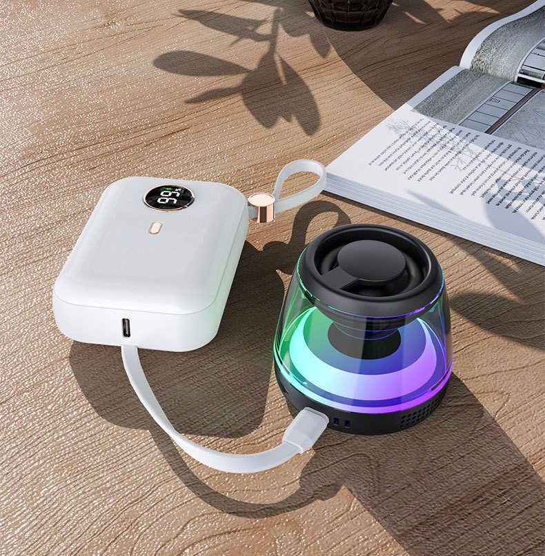 Magnetic speaker with mobile phone holder
