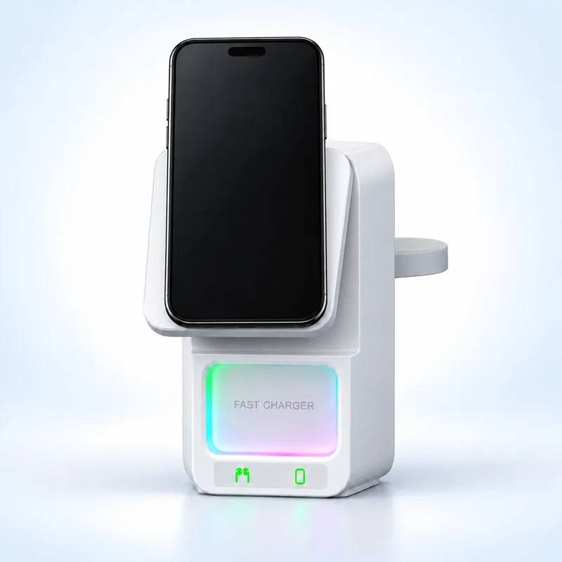 MiBA 5-in-1 15W Wireless Charger Speaker with RGB Night Light