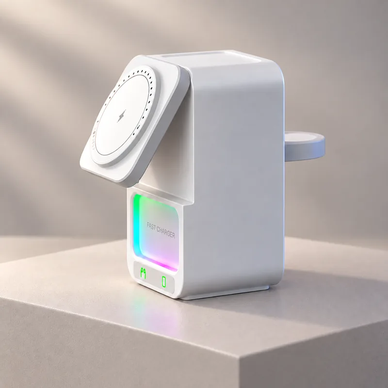 MiBA 5-in-1 15W Wireless Charger Speaker with RGB Night Light
