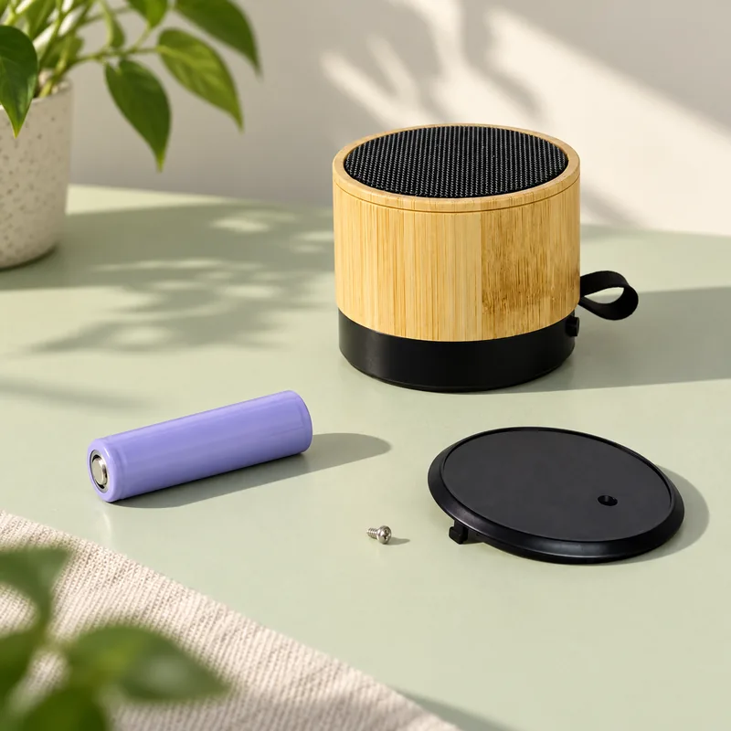 MiBA Bamboo Bluetooth 5.3 Speaker with Removable Battery