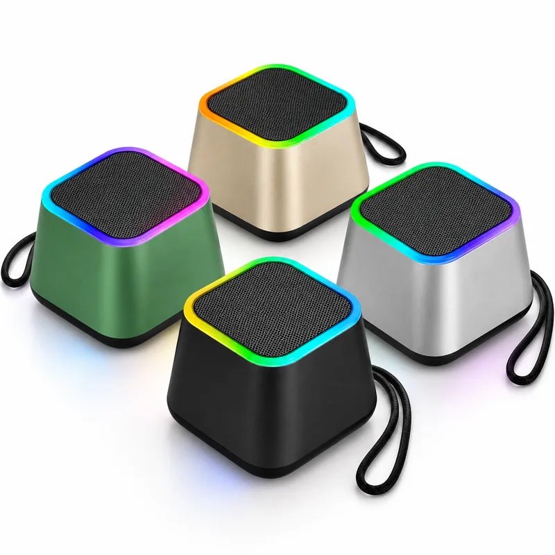 MiBA Mini Bluetooth Speaker with RGB Light and Wrist Strap