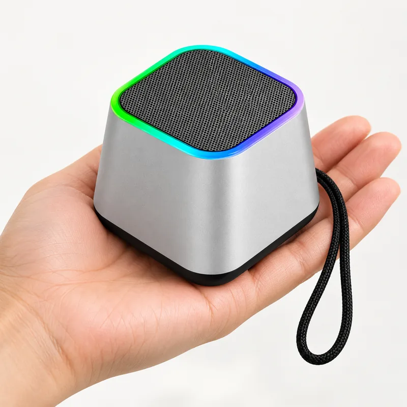 MiBA Mini Bluetooth Speaker with RGB Light and Wrist Strap