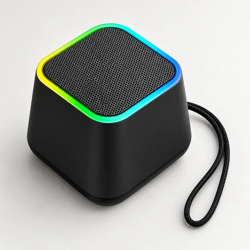 MiBA Mini Bluetooth Speaker with RGB Light and Wrist Strap